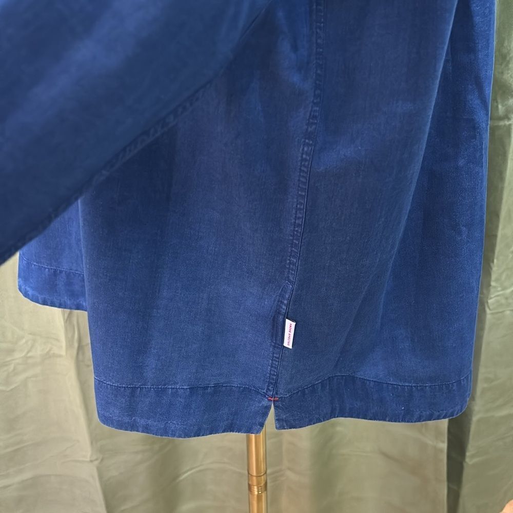 Olebar Brown 100% cotton Men's Blue Casual Shirt, XL - Picture 5 of 9